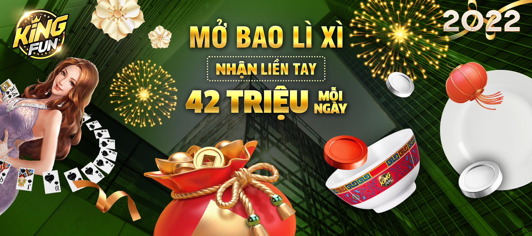 Kingfun: Sự kiện Thưởng mỗi ngày tháng 02/2022