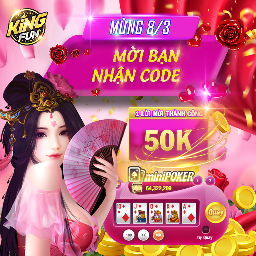 Kingfun: Sự kiện mừng 8/3 cùng Kingfun tháng 03/2022