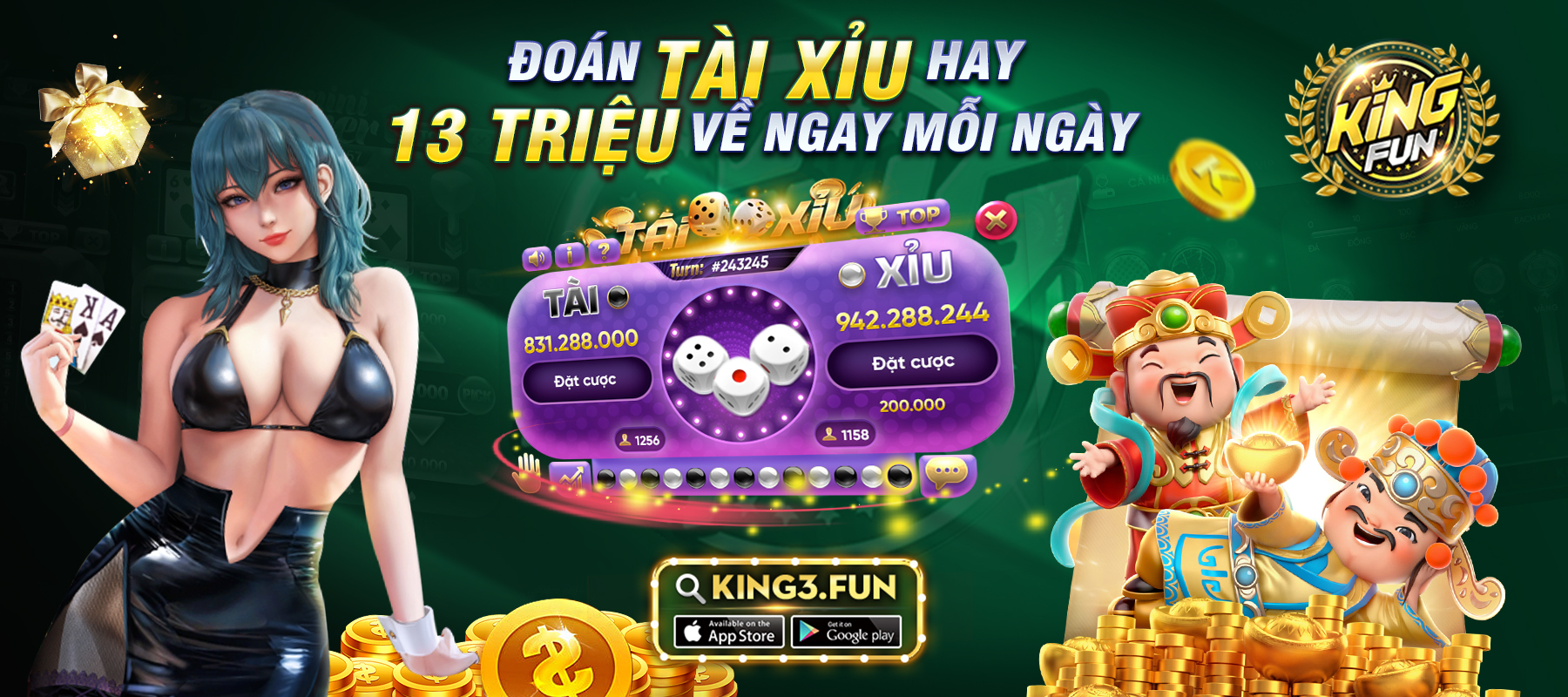 Kingfun: Sự kiện Thần đoán tài xỉu mỗi ngày tháng 03/2022