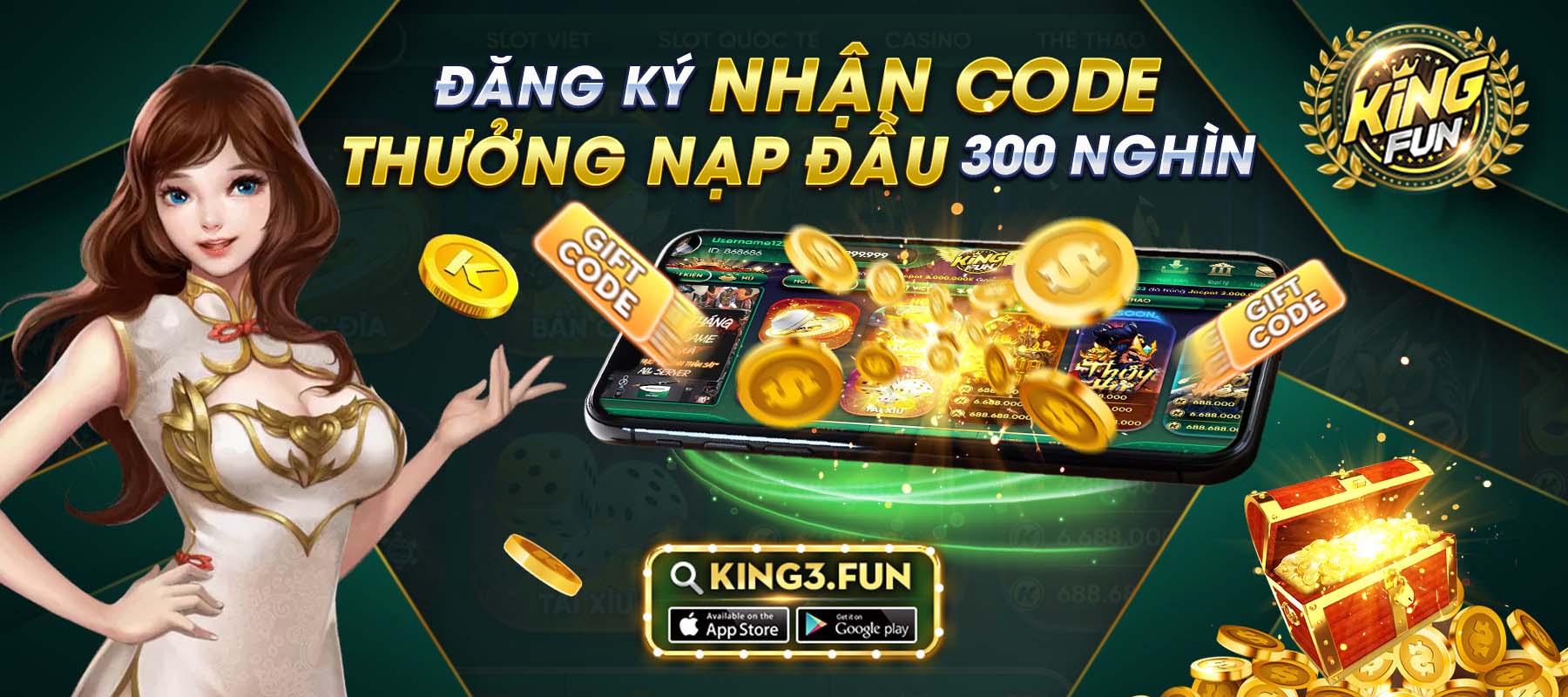 Kingfun: Sự kiện thưởng đặc biệt thành viên mới tháng 03/2022