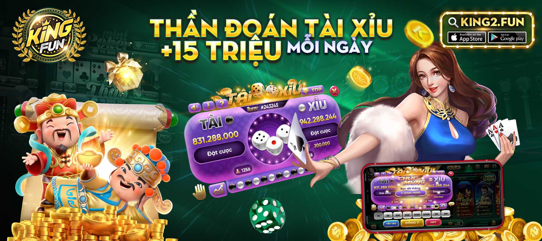 Kingfun: Sự kiện Thần Đoán Tài Xỉu tháng 04/2022