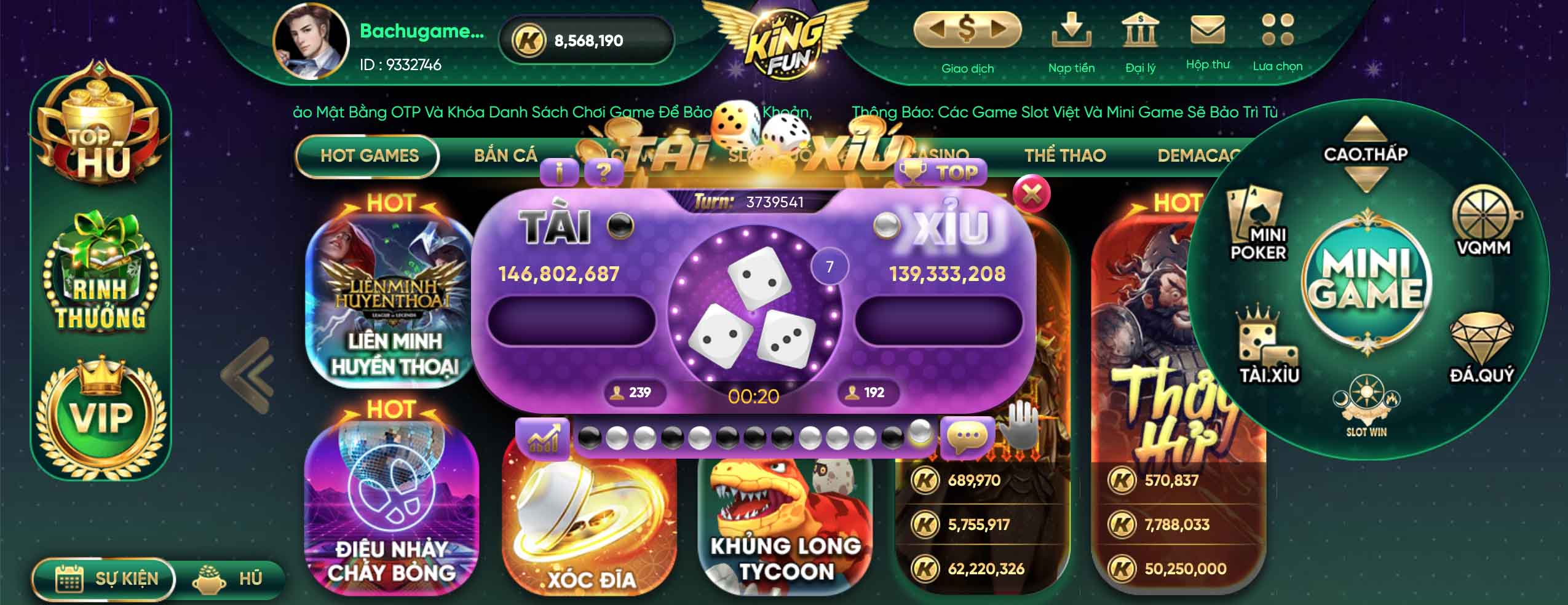 Kingfun: Sự kiện Thần Đoán Tài Xỉu tháng 04/2022