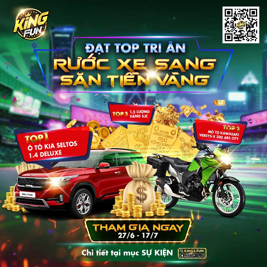 Sự kiện TOP TRI ÂN ĐẶC BIỆT tháng 7 tại Kingfun