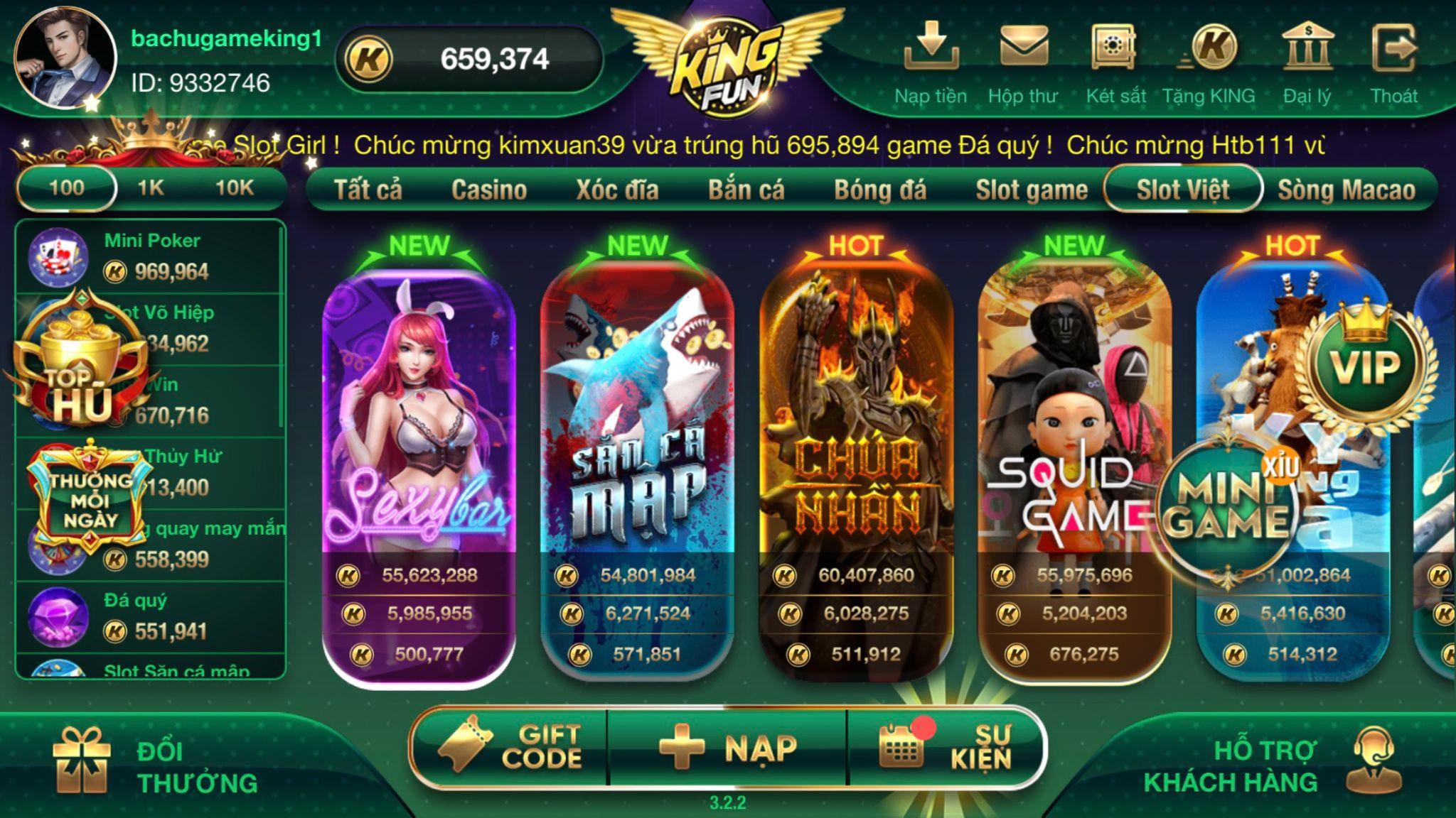 sự kiện hoàn trả slot việt