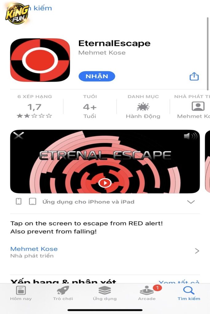 Tải app Kingfun Eternal Escape
