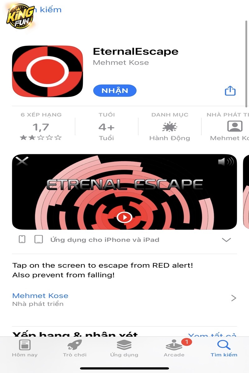 Tải app Kingfun Eternal Escape